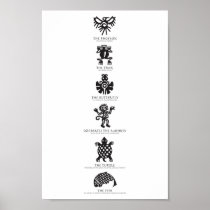 Aztec symboler affischer