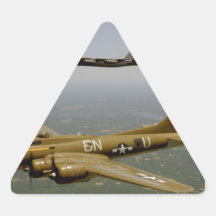 B17G- och B52H-bombplaner i flyg Triangle Stickers