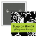 B&G kvadrerar maid of honor knäppas Knappar Med Nål