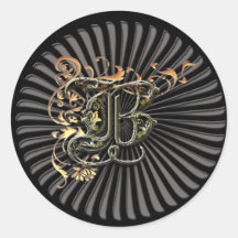 "B-" monogramklistermärke