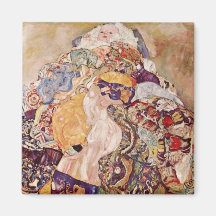 Baby av Gustav Klimt Kylskåpmagneter