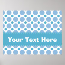Baby blue polka dots print