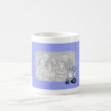 Baby blue traktor med ballongmuggen
