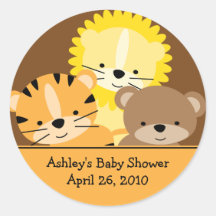 Baby djurbaby showerklistermärke