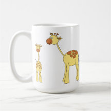 Baby- och vuxenGiraffe. Kaffe Koppar