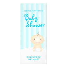 Baby på moln nio (blått) unika inbjudningar