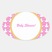 Baby shower blommar klistermärken