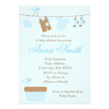 Baby shower för baby med hjärtfeltvättpojke personliga inbjudningskort