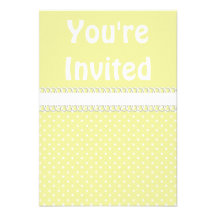 Baby shower i gult inbjudningskort