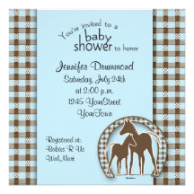 Baby shower med hästinbjudanmallen