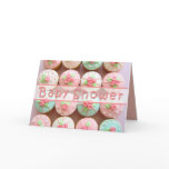Baby shower - muffiner med pastellfärgade designer kort