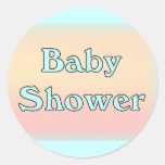 Baby shower runda klistermärken