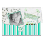 Baby shower tackar dig att card hälsnings kort