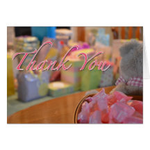 Baby shower tackar dig hälsningskort