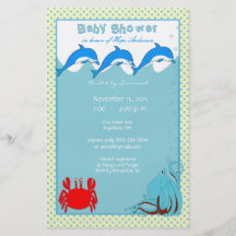 Baby shower under den havsOh glädjen en pojke Custom Flyer