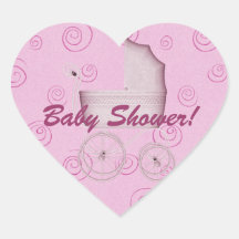 Baby shower virvlar runt Buggyklistermärken