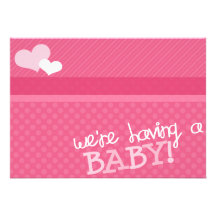 Baby showerinbjudan (flickan)
