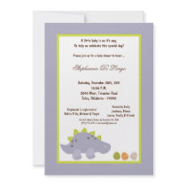 baby showerinbjudan för Dinosaur 5x7