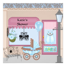 Baby showerinbjudan för pojke