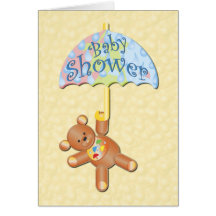 Baby showerinbjudan hälsningskort
