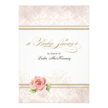 Baby showerinbjudan - vår lite Princess, steg