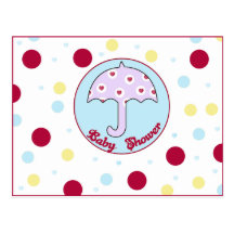 Baby showerinbjudan vykort