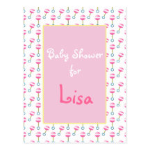 Baby showerinbjudan vykort