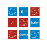 Baby showerinbjudan vykort