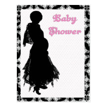 Baby showerinbjudan vykort