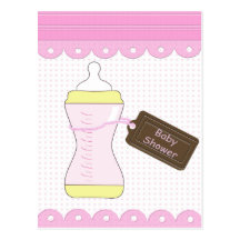 Baby showerinbjudan vykort