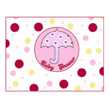 Baby showerinbjudan vykort