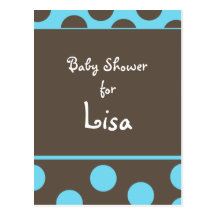 Baby showerinbjudan vykort