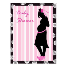 Baby showerinbjudan vykort