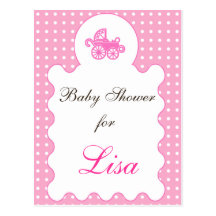 Baby showerinbjudan vykort