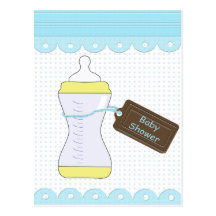 Baby showerinbjudan vykort