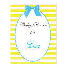 Baby showerinbjudan vykort