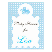 Baby showerinbjudan vykort