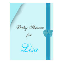 Baby showerinbjudan vykort