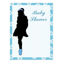 Baby showerinbjudan vykort
