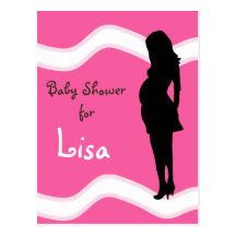Baby showerinbjudan vykort