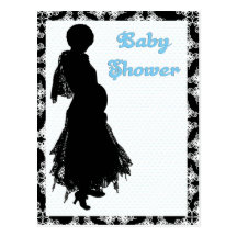 Baby showerinbjudan vykort