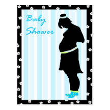 Baby showerinbjudan vykort
