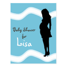 Baby showerinbjudan vykort