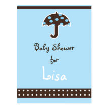 Baby showerinbjudan vykort