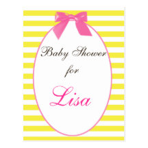 Baby showerinbjudan vykort