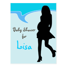 Baby showerinbjudan vykort