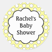 Baby showerkuvertet förseglar rund klistermärke