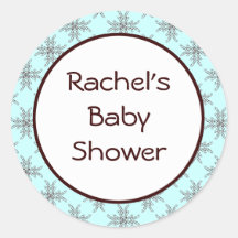 Baby showerkuvertet förseglar rund klistermärke