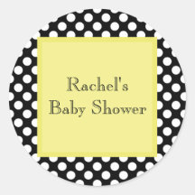 Baby showerkuvertet förseglar runda klistermärken