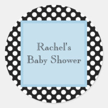 Baby showerkuvertet förseglar runda klistermärken